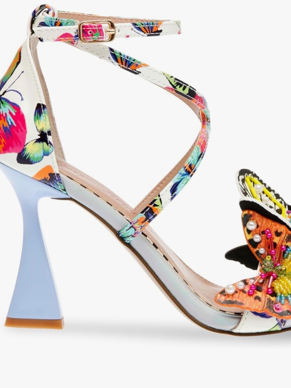 Betsey Johnson  Butterfly Embellished Ankle-Strap Heel 7  Women's Trudie - Picture 3 of 7
